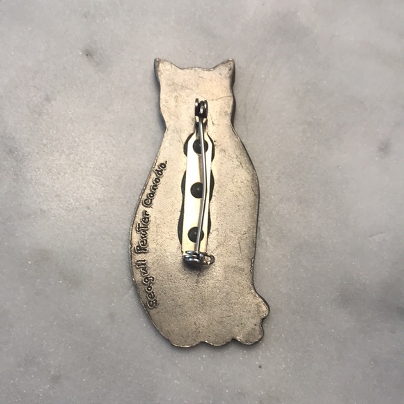 Vintage pewter cat brooch by Seagull - Picture 4 of 8